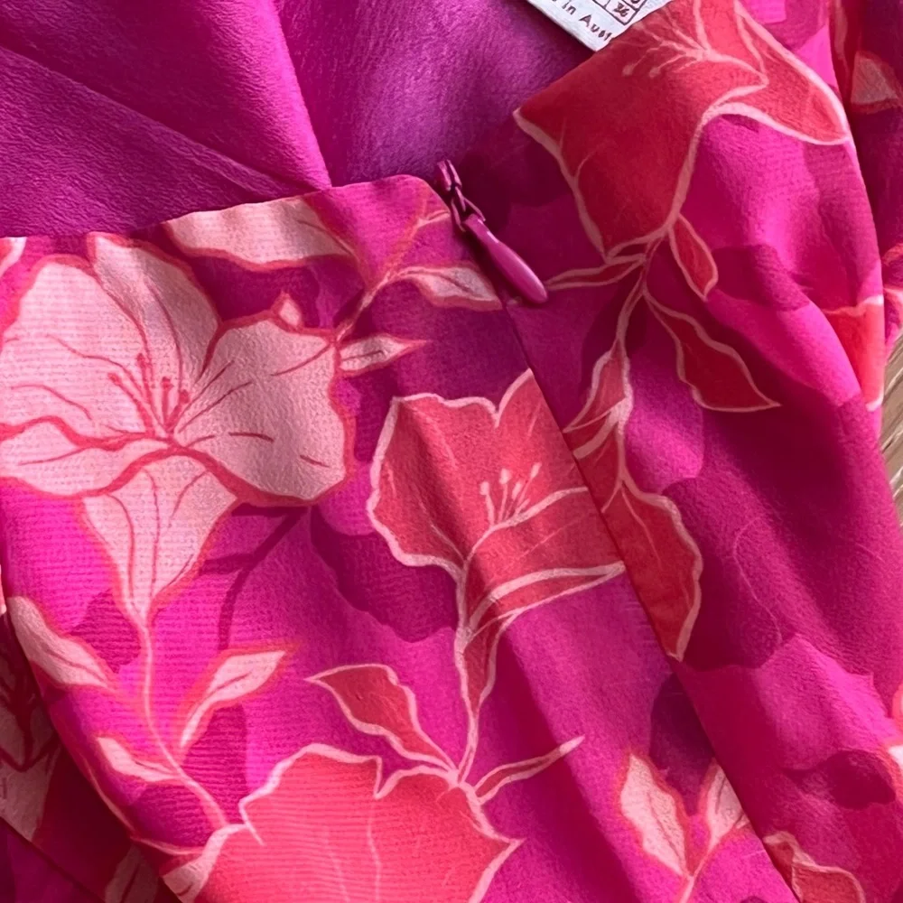 Showpo. Final Resort two piece ruffle sleeve mini skirt set  in berry floral - Picture 7 of 16